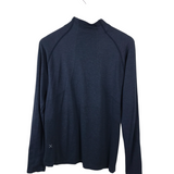 LULULEMON HALF ZIP LONG SLEEVE MEN SHIRT NAVY MEDUIM