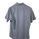 MIZZEN+MAIN PRINT SHORT SLEEVE MEN SHIRT GREY BLACK MEDIUM