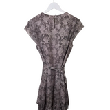 ALL SAINTS PYTHON CAP SLEEVE DESIGNER DRESS BLUSH GREY 10