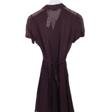 COACH STARS PRINT SHORT SLEEVE DESIGNER DRESS MAROON BLACK 10