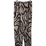 JOSEPH RIBKOFF 2PC TOP/PANT PRINT DESIGNER OUTFIT BEIGE BLACK 10