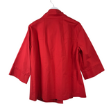 LAFAYETTE 148 NWT 3/4 SLEEVE SNAPS DESIGNER BLAZER RED 2X