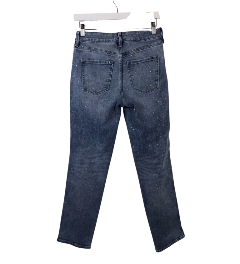 WHITE HOUSE BLACK MARKET JEWEL STRAIGHT LEG JEANS BLUE 2P