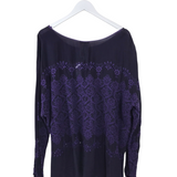 JOHNNY WAS EMBROIDERED DESIGNER TOP PURPLE 2X