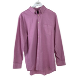 STAFFORD LONG SLEEVE MEN SHIRT PINK WHITE 16.5-34/35