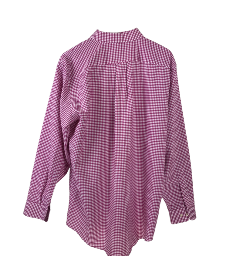 STAFFORD LONG SLEEVE MEN SHIRT PINK WHITE 16.5-34/35