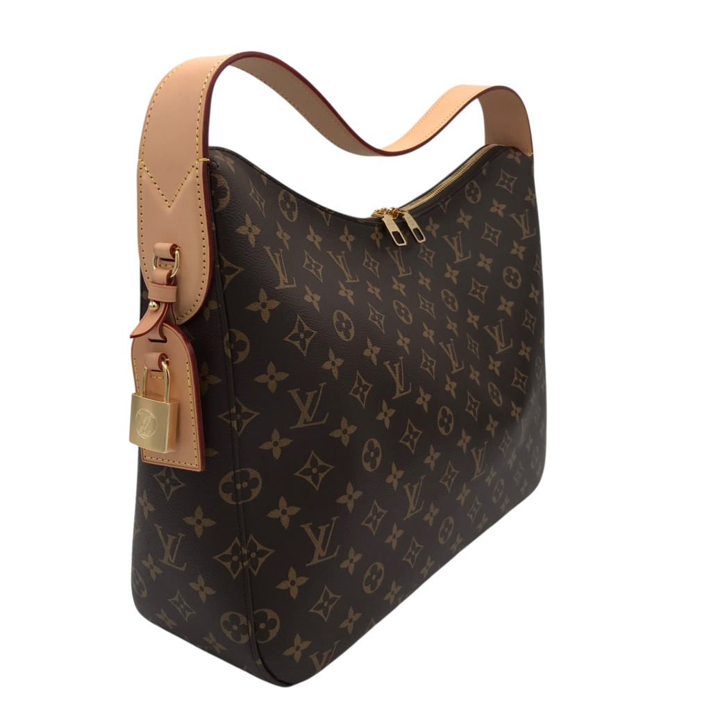 LOUIS VUITTON MONOGRAM SLOUCHY MM LUXE HANDBAG BROWN
