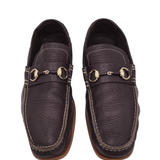GUCCI LEATHER HORSEBIT DRIVING LOAFERS LUXE MEN SHOES BROWN 11