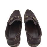 GUCCI LEATHER HORSEBIT DRIVING LOAFERS LUXE MEN SHOES BROWN 11
