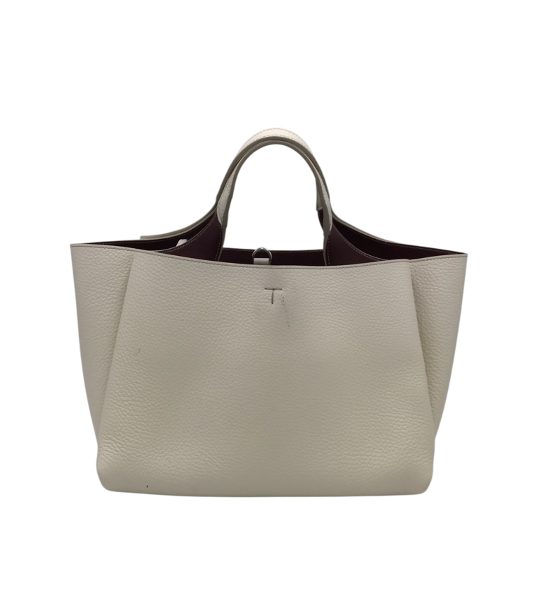 TODS MINI TOTE LUXE HANDBAG WHITE 13L x 6.5H x 6.5W