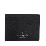 KATE SPADE SPARKLE CARD HOLDER WALLET BLACK SILVER