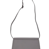 TORY BURCH NWT$328 PEBBLE LEATHER CROSSBODY HANDBAG GRAY SILVER 8L x 4.5H x 2W