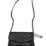 TORY BURCH NWT$398 QUILTED LEATHER CROSSBODY HANDBAG BLACK 8L x 5H x 1W