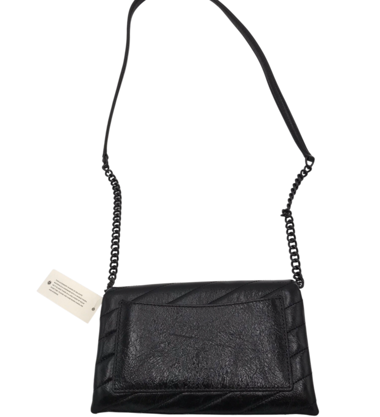 TORY BURCH NWT$398 QUILTED LEATHER CROSSBODY HANDBAG BLACK 8L x 5H x 1W