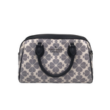 KATE SPADE FLOWER DUFFLE HANDBAG NAVY WHITE 8L x 5H x 4.5W