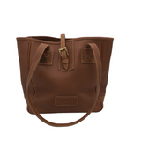 DOONEY & BOURKE LEATHER SHOULDER HANDBAG BROWN 13L x 9H x 5W