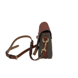 DOONEY & BOURKE RET$278 SADDLE CROSSBODY HANDBAG BROWN TAUPE 7L x 6H x 2W