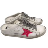 GOLDEN GOOSE RET$660 MULE SNEAKER DESIGNER SHOES WHITE PINK 10