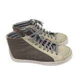 P448 ANKLE LACE UP SNEAKERS DESIGNER SHOES GRAY BROWN 9