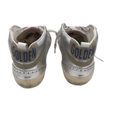GLDEN GOOSE MID-STAR MID TOP SNEAKERS LUXE MEN SHOES SILVER 43