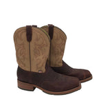 DOUBLE H RET$304 SQUARE TOE WESTERN MEN BOOTS BROWN TAN 12