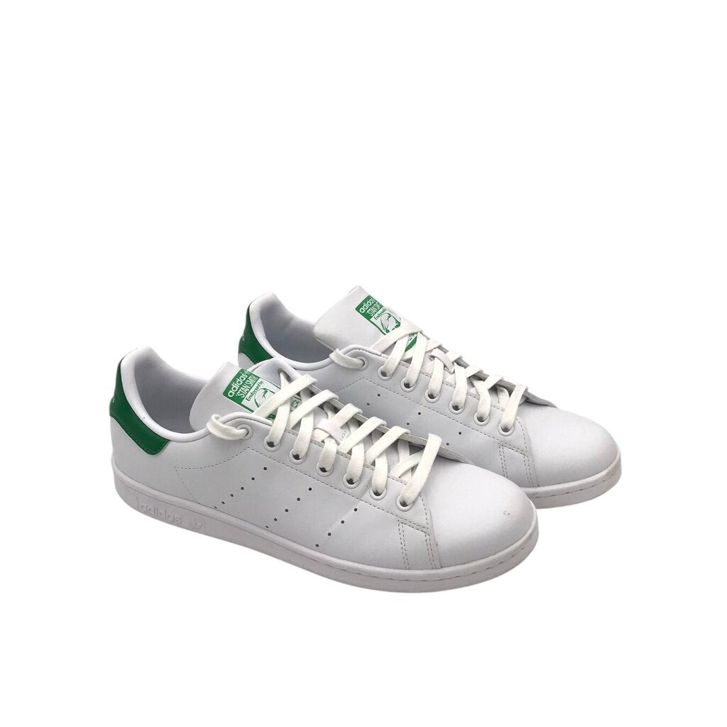 ADIDAS LACE UP SNEAKERS SHOES WHITE GREEN 10