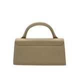 JACQUEMUS LE CHIQUITO LONG LEATHER TOP HANDLE LUXE HANDBAG CREAM 4”x8.5”x2”