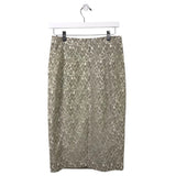 LACE PENCIL DESIGNER SKIRT BEIGE CREAM 6