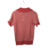 VINEYARD VINES NWT$128 CROCHET POLO SHORT SLEEVE TOP CORAL WHITE SMALL