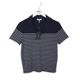 RAG & BONE NWT$178 KNIT STRIPE POLO DESIGNER TOP NAVY WHITE SMALL