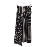 2PC TOP/SKIRT PRINT DESIGNER OUTFIT BLACK BEIGE 10