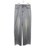 JOSEPH RIBKOFF WIDE LEG JEWELED DESIGNER JEANS SKY 12