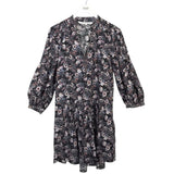 VERONICA BEARD 100% SILK LONG SLEEVE DESIGNER DRESS GRAY PINK 8