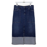 BA&SH RET$235 DENIM MIDI DESIGNER SKIRT BLUE 40