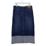 BA&SH RET$235 DENIM MIDI DESIGNER SKIRT BLUE 40