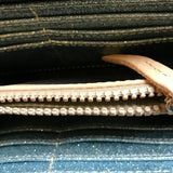 CONSUELA RET$135 ZIP AROUND CLUTCH WALLET ORANGE BLUE