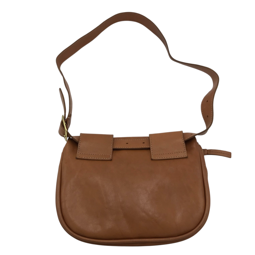 CLARE V. RET$298 LEATHER CROSSBODY HANDBAG BROWN