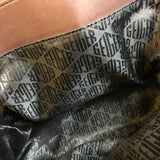 KURT GEIGER RET$368 LARGE LEATHER QUILTED SHOUDLER HANDBAG CHOCOLATE