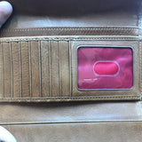 DOONEY & BOURKE FLORENTINE CONTINENTAL CLUTCH WALLET BROWN