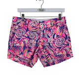 LILLY PULITZER PRINT MINI DESIGNER SHORTS PINK BLUE 2