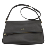 KATE SPADE LEATHER FOLDOVER CROSSBODY HANDBAG TAUPE 13L x 7H
