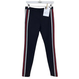 GUCCI STRIPE SKINNY LUXE PANT BLACK RED XSMALL