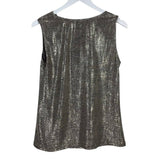 JOSEPH RIBKOFF SHIMMER COWL SLEEVELESS DESIGNER TOP GOLD 8