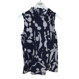 JOSEPH RIBKOFF 2PC TOP/PANT PRINT DESIGNER OUTFIT NAVY WHITE 10