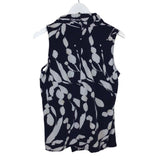 JOSEPH RIBKOFF 2PC TOP/PANT PRINT DESIGNER OUTFIT NAVY WHITE 10