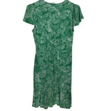 CABI PRINT SHORT SLEEVE DRESS GREEN WHITE MEDIUM