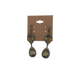 VINTAGE DANGLE EARRINGS SILVER YELLOW