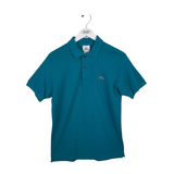 LACOSTE RET$110 POLO SHORT SLEEVE MEN SHIRT BLUE SMALL