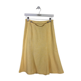 2PC BLAZER/SKIRT SHORT SLEEVE OUTFIT YELLOW SMALL