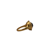 JULIE VOS CZ GEMSTONES RING GOLDTONE 7